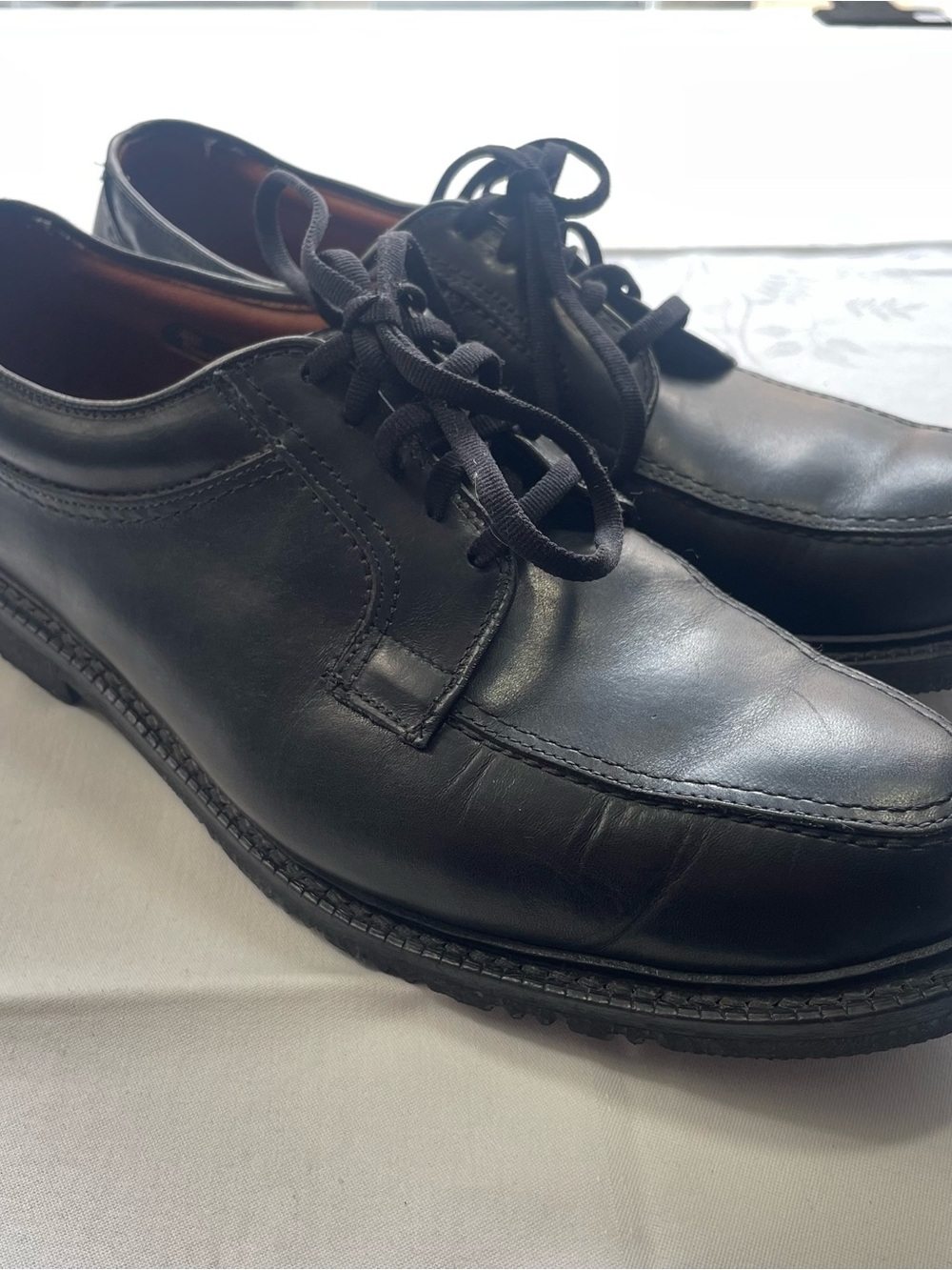 Allen Edmonds Wilbert Black Leather Moc Toe Comfort Oxfords Shoes Mens 12 D USA